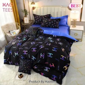 Chanel Colorful Black Luxury Brand Bedding Set Duvet Cover Home Decor