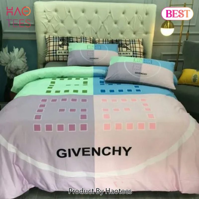 Givenchy Multicolor Luxury Brand Premium Bedding Set Bedspread Duvet Cover Set Home Decor
