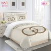 Gucci Beige Luxury Brand High-End Bedding Set Home Decor – QM81