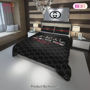 Gucci What Are We Doing Fashion Logo Luxury Brand Bedding Set Home Decor