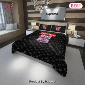 LV Supreme Joker Luxury Brand Bedding Set Bedspread Duvet Cover Set Home Decor