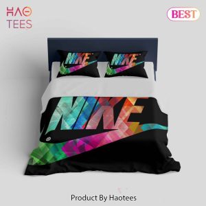 Nike Colorful Fashion Logo Luxury Brand Bedding Set Home Decor