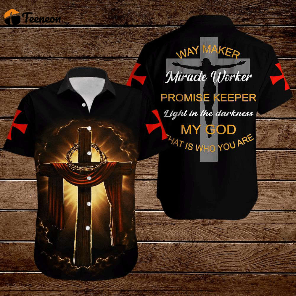 Way Maker Miracle Worker promise keeper light in the darkness my God Jesus that is who you are Short Sleeve Hawaiian Shirt Way Maker Miracle Worker promise keeper light in the darkness my God Jesus that is who you are Short Sleeve Hawaiian Shirt