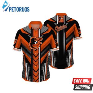 Baltimore Orioles MLB Cool Striped Style Hawaiian Shirt